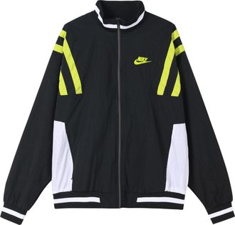 Nike Sportswear Contrasting Colors Sports Woven Logo Jacket Black CJ4922-010