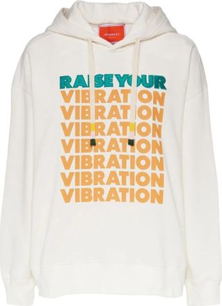La DoubleJ Rainbow Serpent Hoodie - Dames - Hoodies - Wit - M - Katoen - Hoodies & sweatvesten