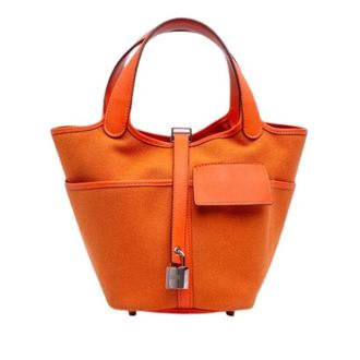 Herm&egrave;s Pre-owned Cargo Picotin - Dames - Vintage Tas - Oranje - ONE Size - Vintage