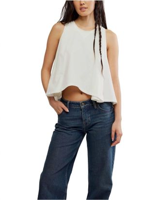 Free People Hialeah Sleeveless Tee In Clean Ivory