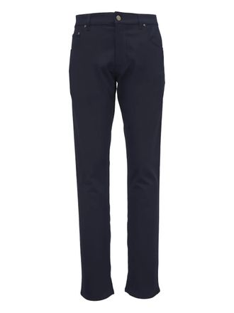 Pantaloni Torino Broek met knopen - Blauw