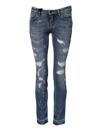 Dolce & Gabbana Versleten Gescheurde Denim Jeans