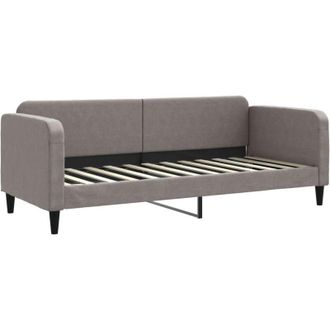 vidaXL Sof&aacute; Cama Sin Colch&oacute;n Tela Gris Taupe 80x200 Cm Vidaxl