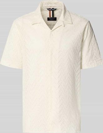 Antony Morato Relaxed Fit Freizeithemd mit Lochmuster Modell Honolulu in Offwhite, Gr&ouml;&szlig;e 46