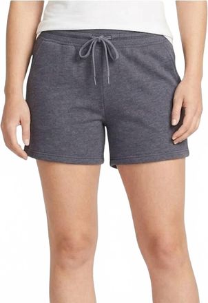 Eddie Bauer Camp Fleece Elastic Drawstring Waist Shorts - Plus In Gray