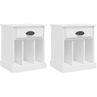vidaXL Bedside Cabinets 2 pcs White 43x36x50 cm Vidaxl