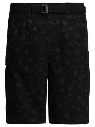 sacai Pantaloncini cargo floreali Sacai
