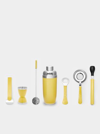 Zanetto Enameled Silver-Plated Set (Set of 7)