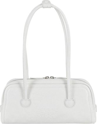 Marge Sherwood Witte Soft Baguette Tas - Dames - Schoudertassen - Wit - ONE Size - Leer - Tassen