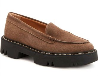Aquatalia Womens Hayley Water Resistant Platform Loafer In Taupe