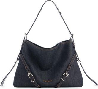Givenchy Medium Voyou Denim Hobo Bag in Indigo Blue at Nordstrom