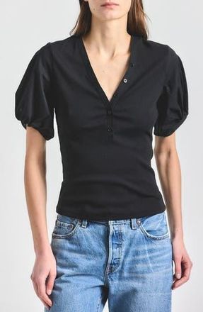 Derek Lam Fallon Mixed Media Top in Black at Nordstrom Rack, Size X-Small
