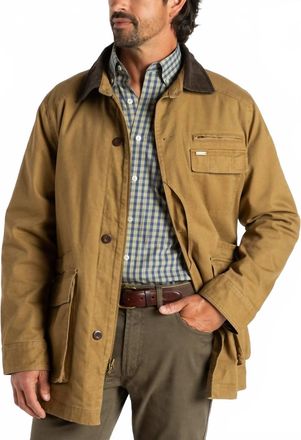 Duck Head Mens Field Canvas Barn Coat In Dull Gold
