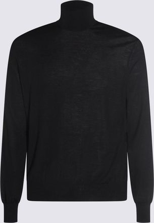 Saint Laurent Black Wool Knitwear