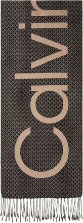 Calvin Klein Schal CALVIN KLEIN, Damen, schwarz aop, Web, Wollmischung, unifarben, Modet&uuml;cher Schal, Regular fit