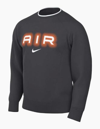 Nike Mens Nike Air Crew Neck Fleece Dark Grey Sweatshirt - Black - Size: 36