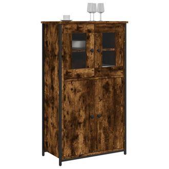 Berkfield Home Highboard Smoked Oak 62x32x106.5 cm Engineered Wood in Brown