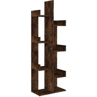 vidaXL Estanter&iacute;a Madera Contrachapada Roble Ahumado 48x25,5x140 Cm Vidaxl
