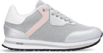 Liu Jo Glitter Zilveren Sneakers Wonder Model - Dames - Sneakers - Grijs - 37 EU - Leer - Schoenen