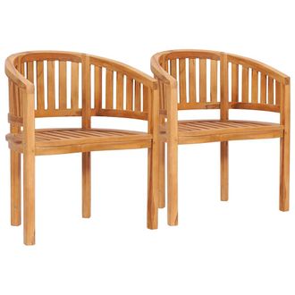 vidaXL Vidaxl - Sillas Banana 2 Unidades Madera Maciza De Teca