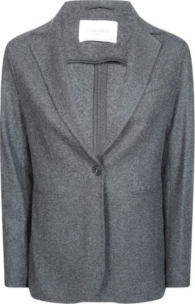 Circolo 1901 Giacca Slim Monopetto Lana e Alpaca - Dames - Jassen - Grijs - Maat: L Zijde