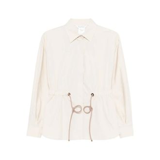 Max Mara Shirts, female, Beige, Size: S Tazzina Cotton Shirt
