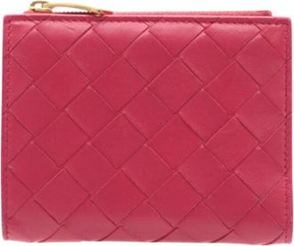 Bottega Veneta Pink Intrecciato Leather Wallet (Bi-Fold) (Pre-Owned)