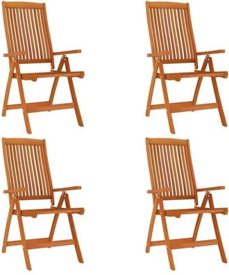 vidaXL Folding Garden Chairs 4 pcs Solid Wood Eucalyptus vidaXL
