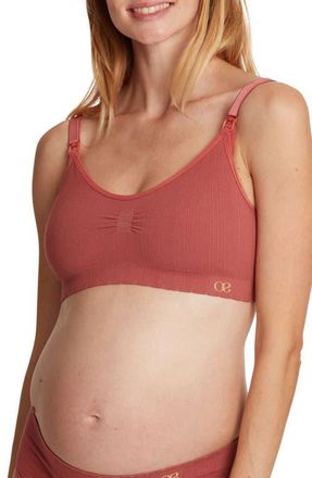 Cache Coeur Zo&eacute; Seamless maternity and nursing bra in Terracotta at Nordstrom, Size Xx-Large