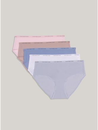 Tommy Hilfiger Womens Tommy Logo Hipster Panty 5-Pack - Multi - S