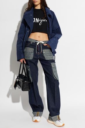 Dsquared2 Short Top With Print, Womens, Black