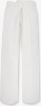 A Gold E Pantalone Vana Fold Jean in white denim rigenerato - AGOLDE - gender_Woman