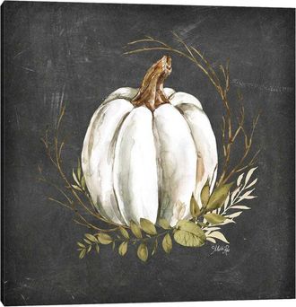 iCanvas Icanvas White Pumpkin Wall Art