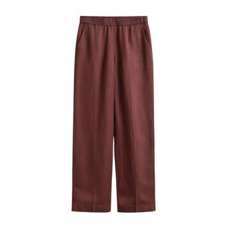 GANT Broeken, Dames, Rood, XS, Linnen, Wijde Broeken