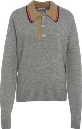N°21 Luxurious Knit Polo Pullover Grigio