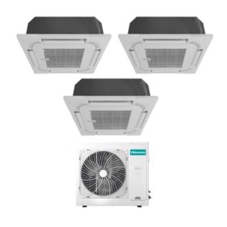Hisense Trial Split Cassette Aire Acondicionado 9+9+12 Con 4amw81u4raa R-32 Wi-fi Opcional 9000+9000+12000 - Nuevo