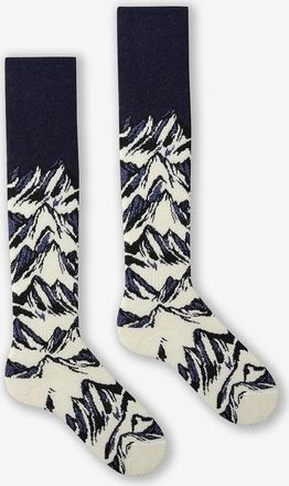 Fusalp Kniehohe Skisocken mit Gipfel-Motiv Mount III