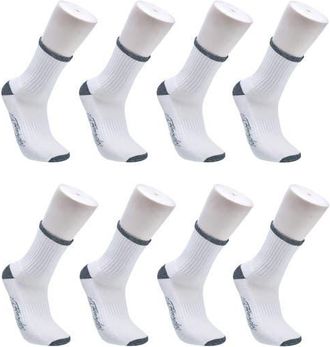 Ed Hardy Basic Half Cushion Mid Crew Sock 8-Pack in White at Nordstrom