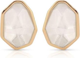 Ettika Seastone Stud Earrings in Mother Of Pearl at Nordstrom