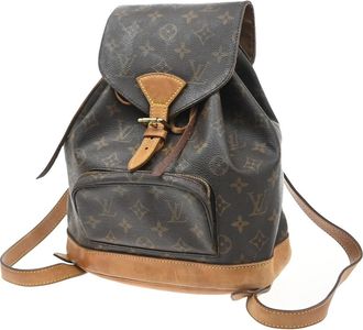 Louis Vuitton Montsouris Monogram Brown Canvas Backpack Bag (Pre-Owned)