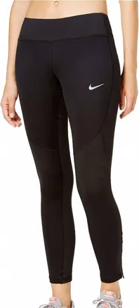 Nike Womens Shield Running Leggings In Black