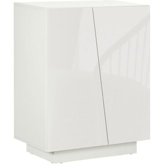 HOMCOM Storage Cabinet for Bedroom High Gloss Sideboard for Living Room Hallway White - Homcom