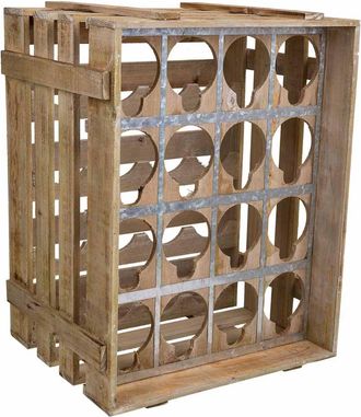 Wanderlust Deco Wanderlust Deco - Caj&oacute;n Botellero De Madera Marr&oacute;n 41x32x55