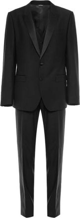 Dolce & Gabbana Martini Fit Smokingkostuum - Heren - Business pakken - Zwart - 4XL - Wol - Kostuums