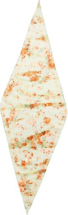Alexander McQueen Floral Creased Silk Scarf in Acqua at Nordstrom