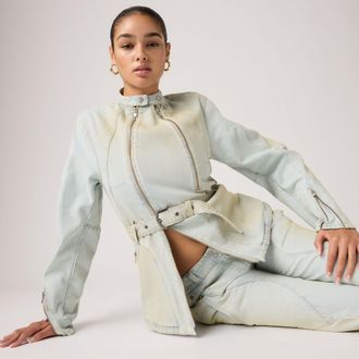 Levi's Carina Waisted Jacket - Womens - XL - Blue