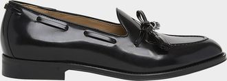 Valentino Garavani Mens Bowshire Leather Loafers