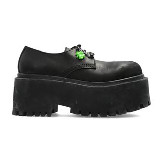 Balenciaga Laced Shoes, female, Black, Size: 10 US Strike Platform Derby