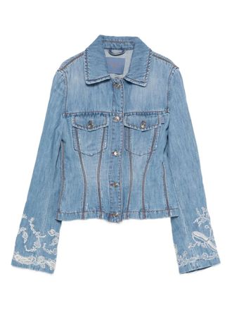 Ermanno Scervino embroidered denim jacket - Blu