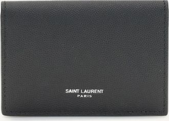 Saint Laurent Porta biglietti da visita in pelle grain de poudre Man UNI